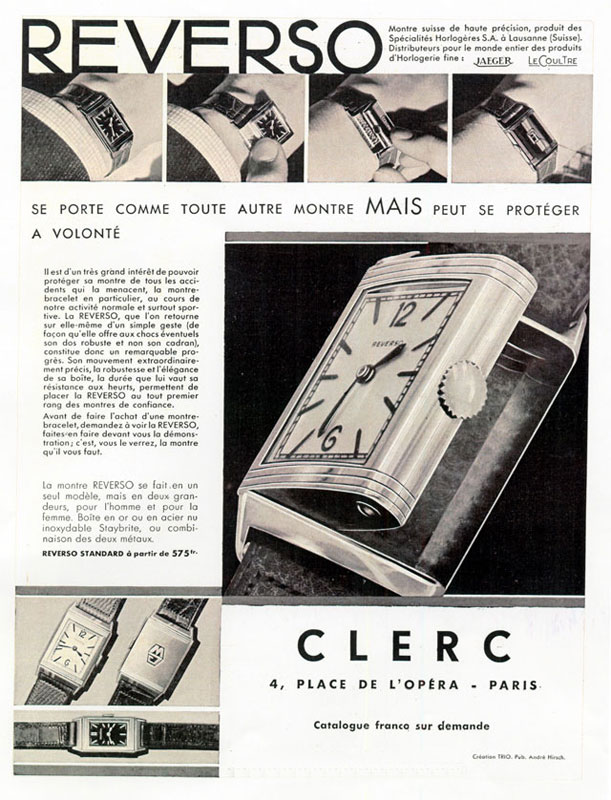 pubblicità storica Jaeger-LeCoultre Reverso